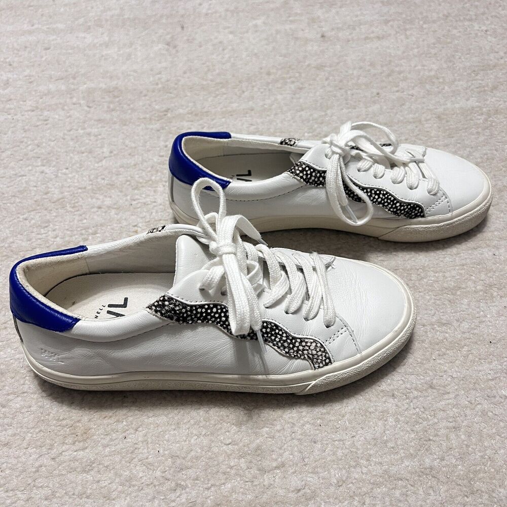 Madewell Women’s Sidewalk Low-Top Sneakers in Leather and Calf Hair Size 6 MD175